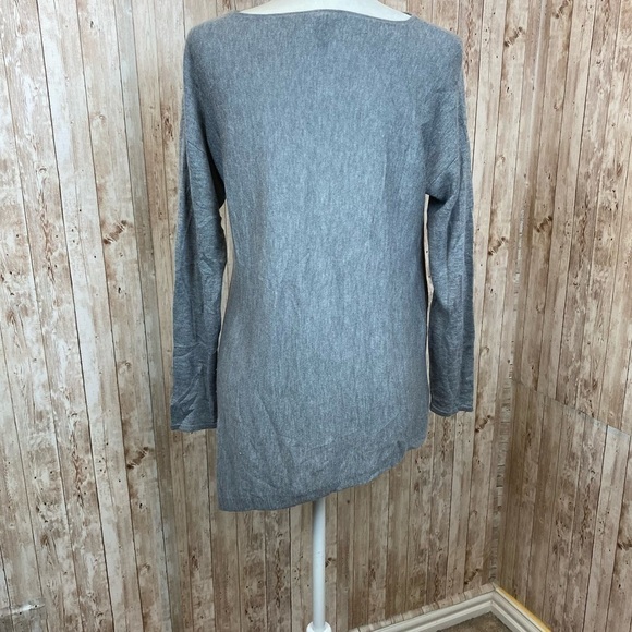 Eileen Fisher Wool Blend Long Sleeve Asymmetrical Hem Lightweight Sweater Size S - Picture 4 of 7